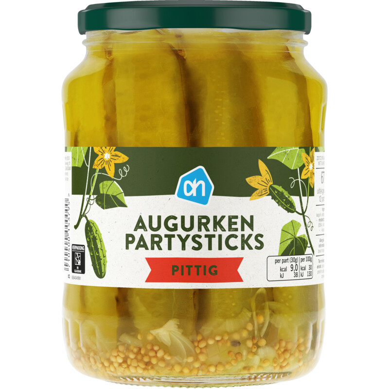 Een afbeelding van AH Augurken partysticks pittig