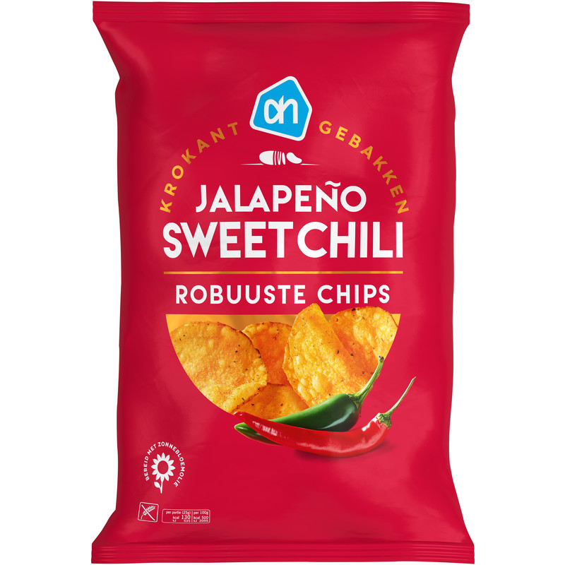 Een afbeelding van AH Robuuste chips jalepeno & sweet chili