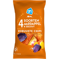 Een afbeelding van AH Robuuste chips 4 soorten aardappel