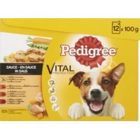 Een afbeelding van Pedigree Adult mix selectie met groenten in saus