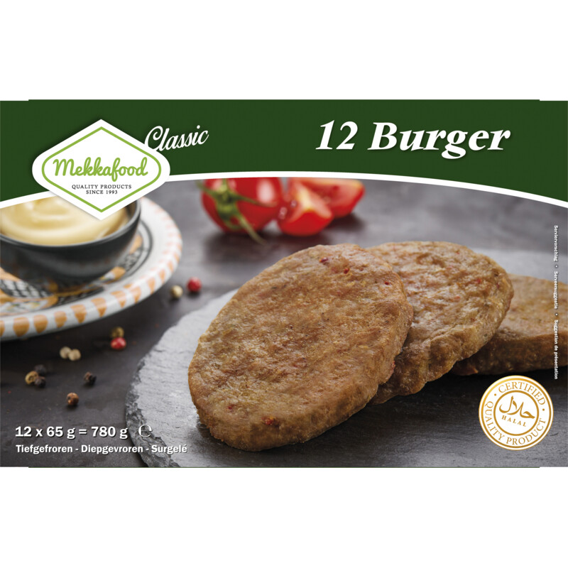 Een afbeelding van Mekkafood 12 Burgers halal