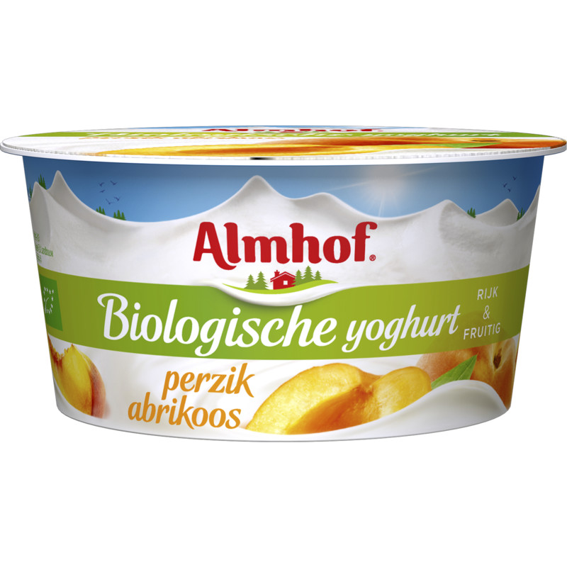 Een afbeelding van Almhof Biologische yoghurt perzik abrikoos