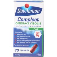 Een afbeelding van Davitamon Compleet omega-3 visolie capsules