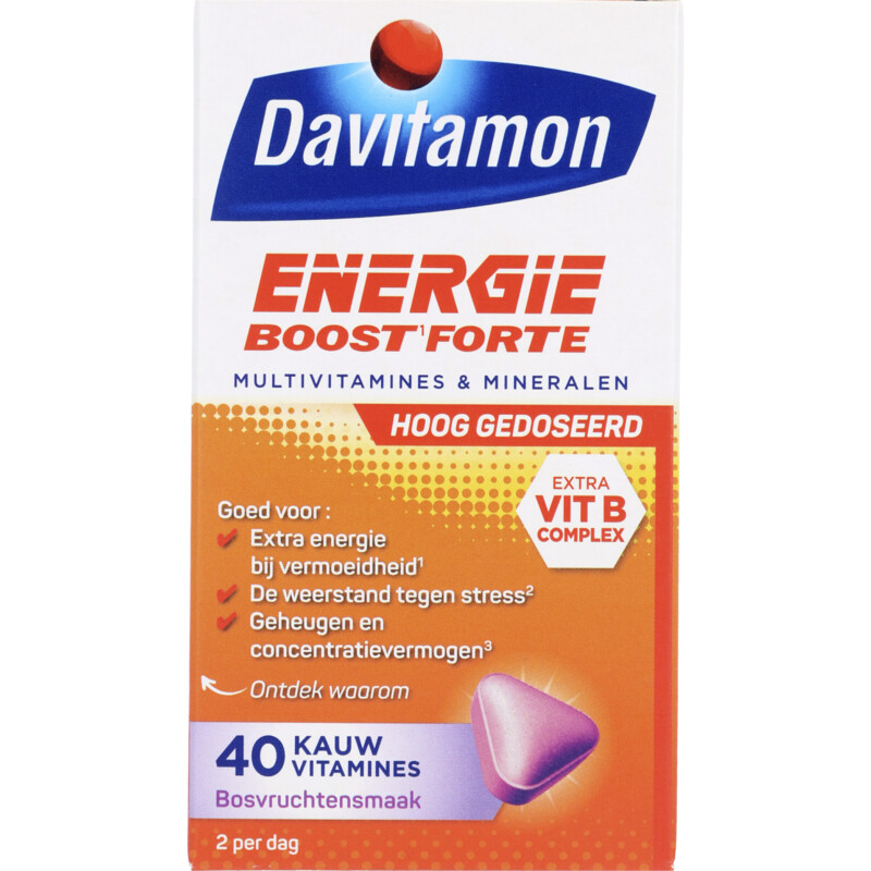 Een afbeelding van Davitamon Energie boost forte kauwvitamines