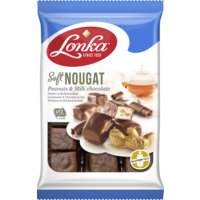 Een afbeelding van Lonka Soft nougat pinda's & melkchocolade