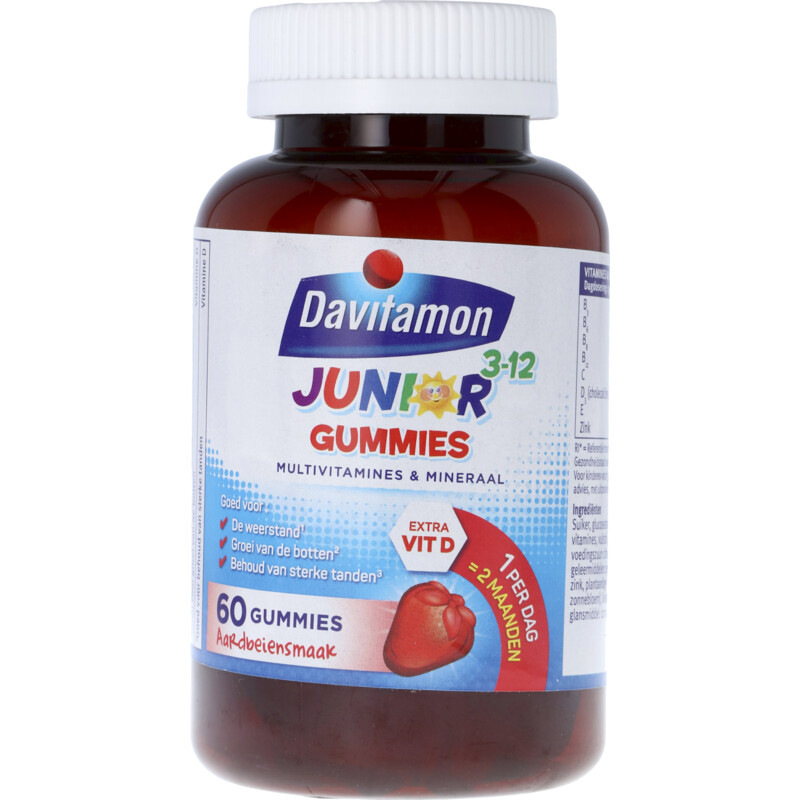 Een afbeelding van Davitamon Junior gummies aardbeiensmaak