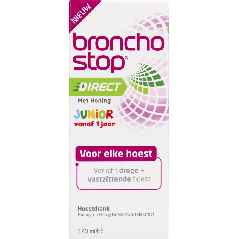 Een afbeelding van Bronchostop Hoestdrank direct junior met honing
