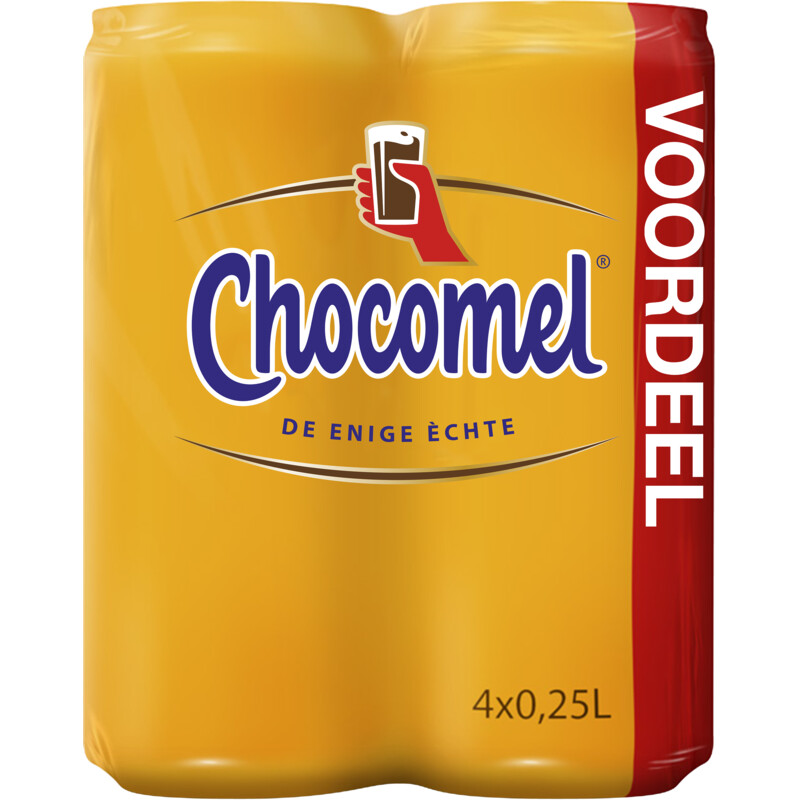 Een afbeelding van Chocomel blik voordeel 4x250 ml