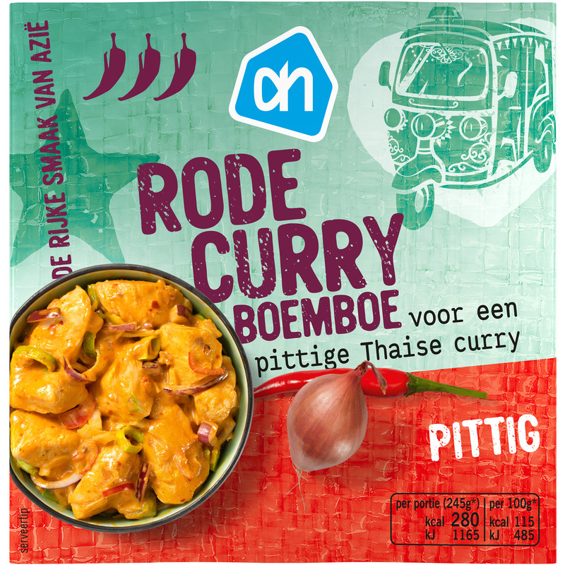 Een afbeelding van AH Boemboe rode curry