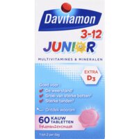 Een afbeelding van Davitamon Junior 3+ kauwvitamines framboos