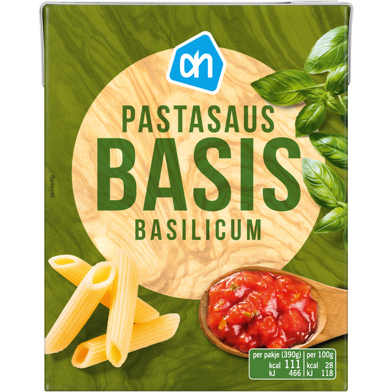 Een afbeelding van AH Pastasaus basis basilicum