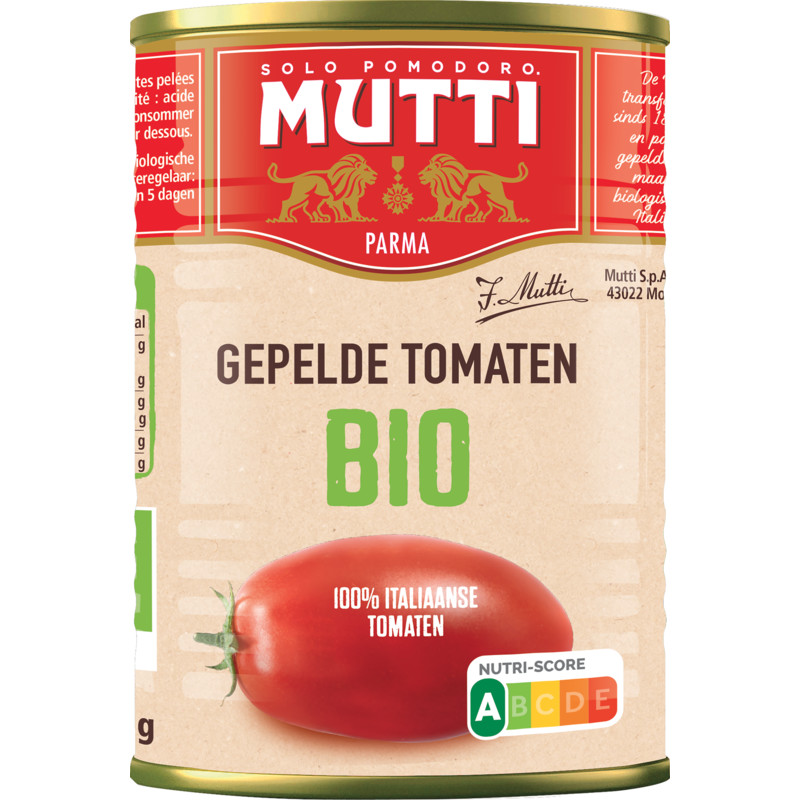 Een afbeelding van Mutti Gepelde tomaten bio