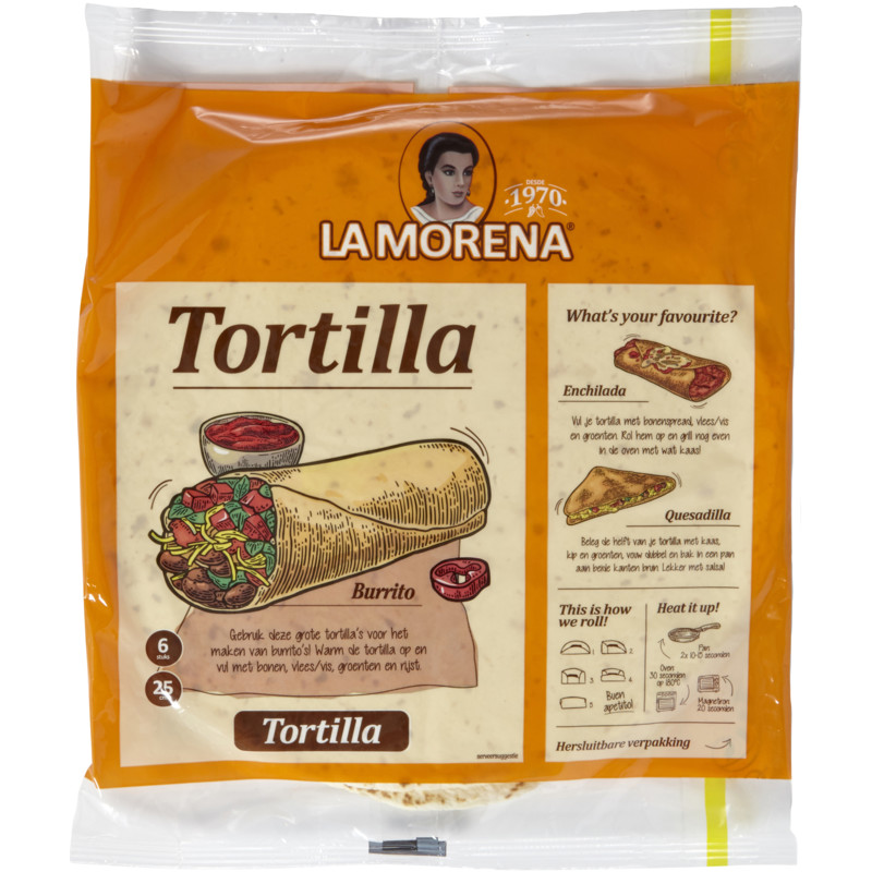 Een afbeelding van La Morena Tortilla wraps original large