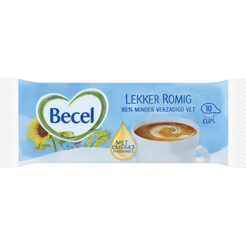 Een afbeelding van Becel Romig voor in de koffie cups