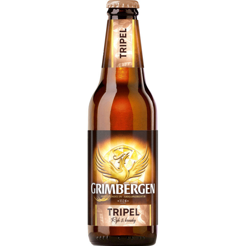 Een afbeelding van Grimbergen Tripel fles