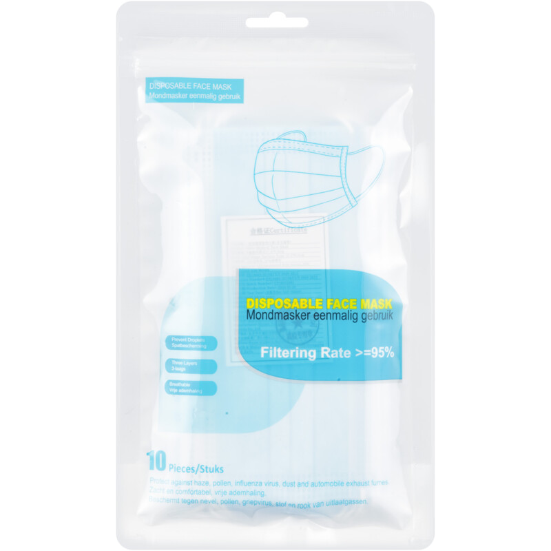 Een afbeelding van Mondmasker eenmalig gebruik