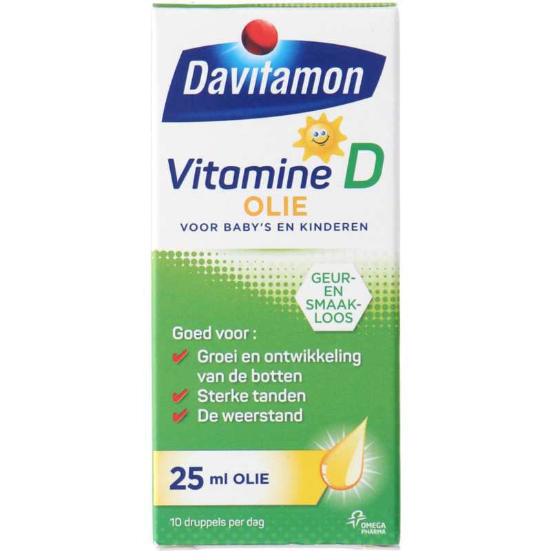 Een afbeelding van Davitamon Vitamine d olie voor baby's en kinderen