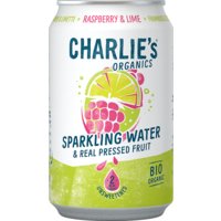 Een afbeelding van Charlie's Organics sparkling raspberry & lime