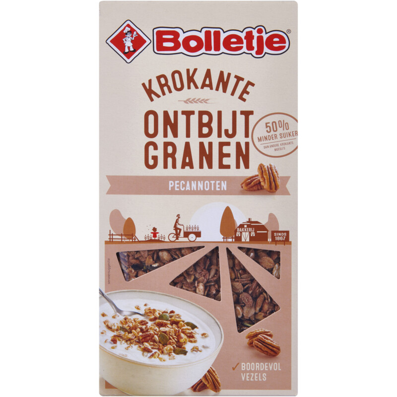 Een afbeelding van Bolletje Krokante Ontbijtgranen Pecan