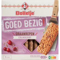Een afbeelding van Bolletje Goed bezig krokante graanreep cranberry