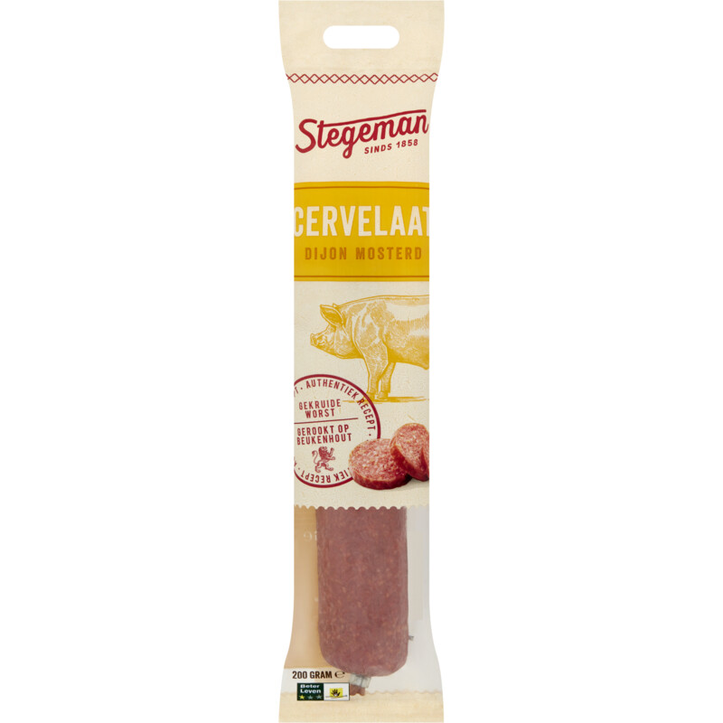 Een afbeelding van Stegeman Cervelaat Dijon mosterd