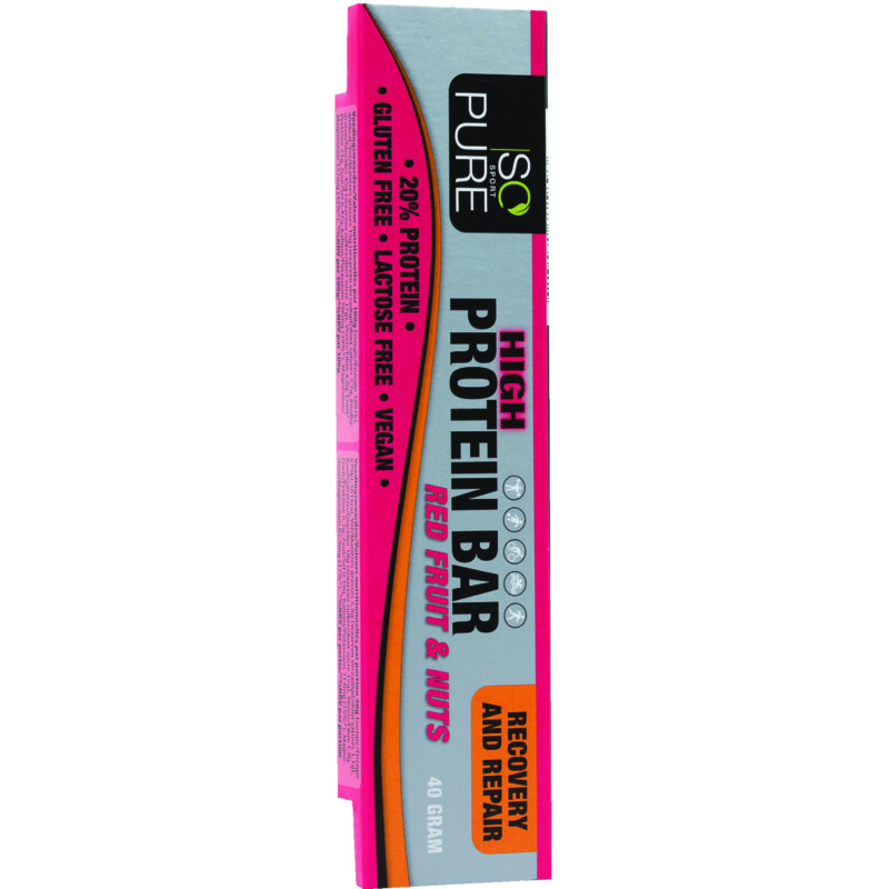 Een afbeelding van So Pure Fruit noot proteine reep red fruit