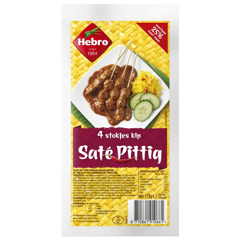 Hebro Saté ajam pittig