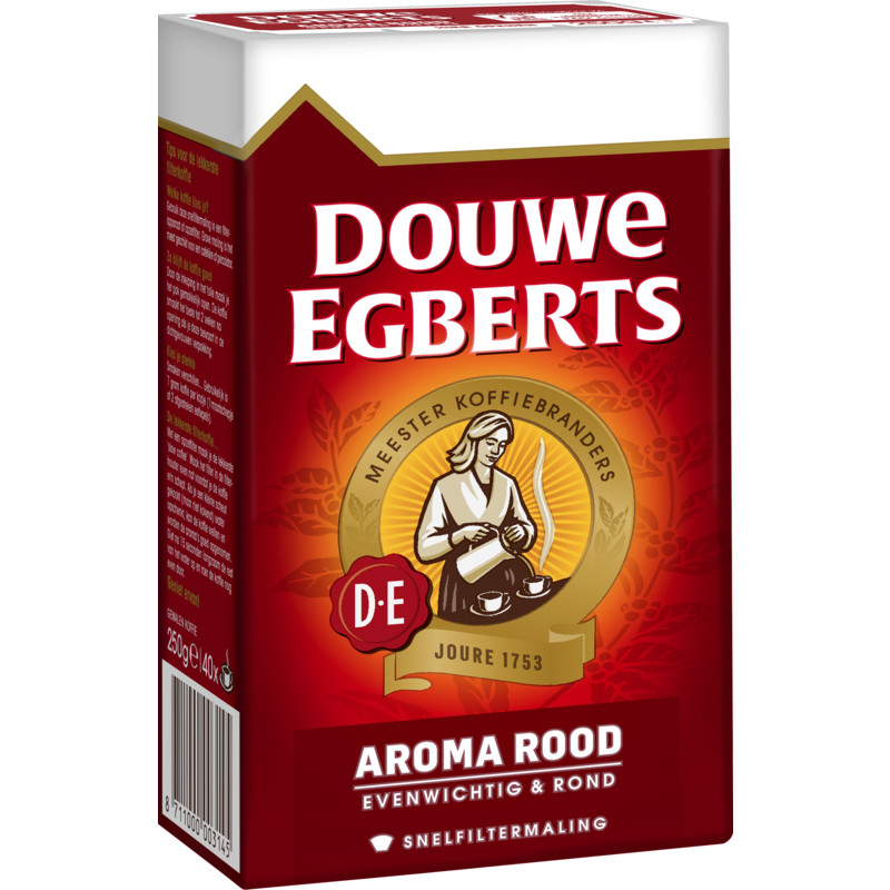 Een afbeelding van Douwe Egberts Aroma rood snelfiltermaling