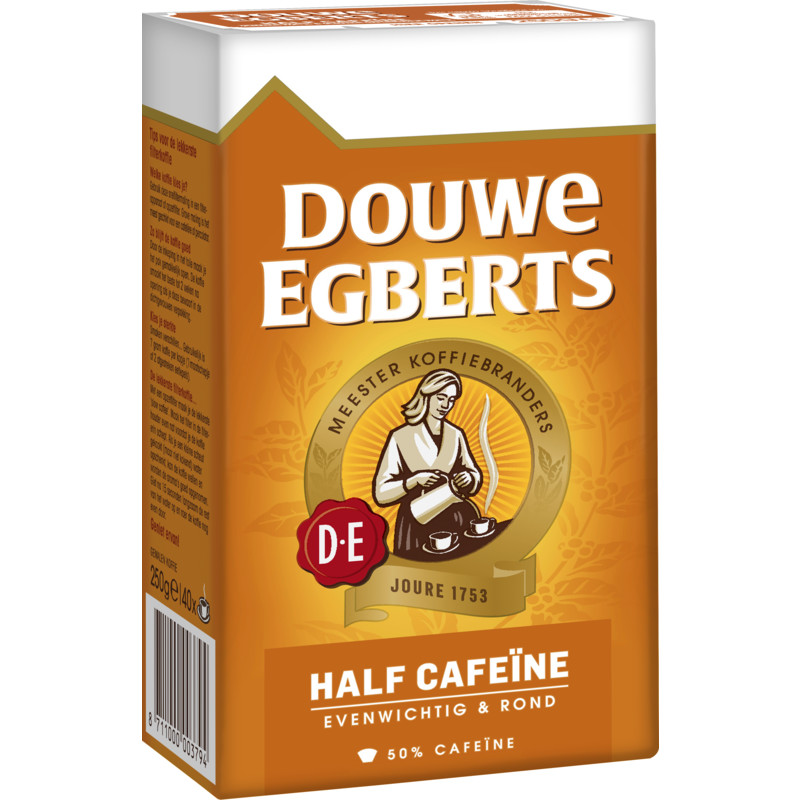 Een afbeelding van Douwe Egberts Half cafeine snelfiltermaling