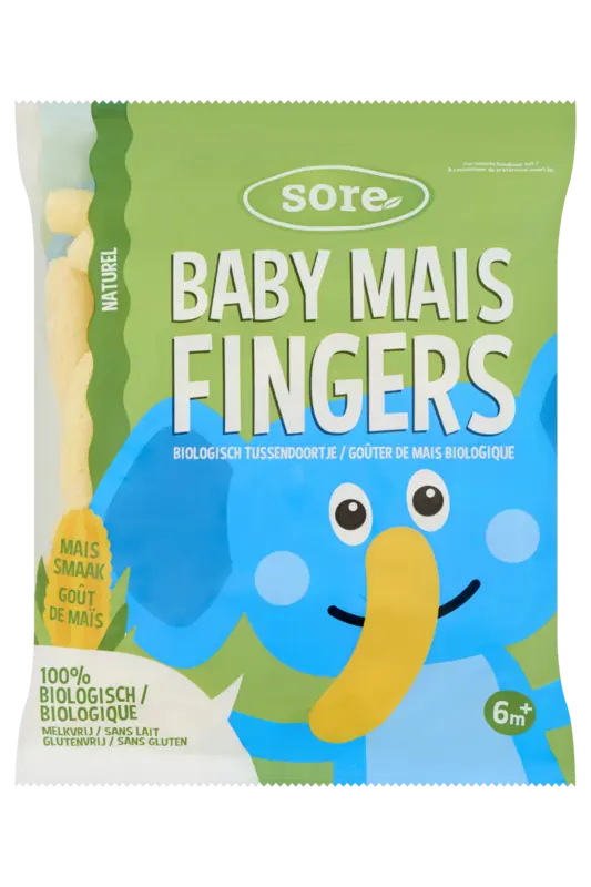 Baby Mais Fingers Biologisch Tussendoortje 6m+