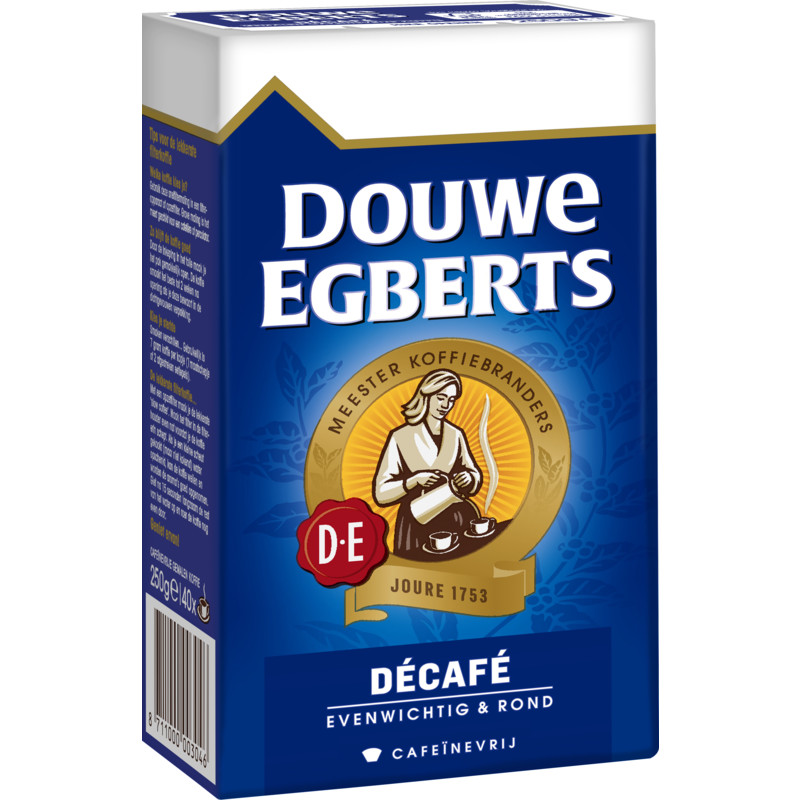 Een afbeelding van Douwe Egberts Decafe cafeinevrij snelfiltermaling