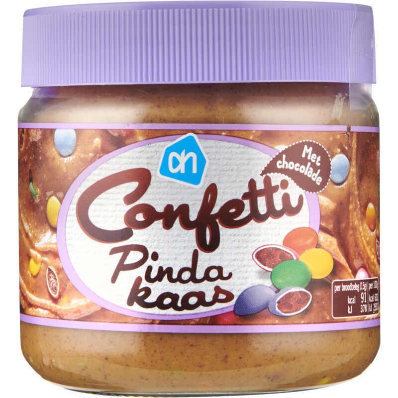 Een afbeelding van AH Confetti pindakaas