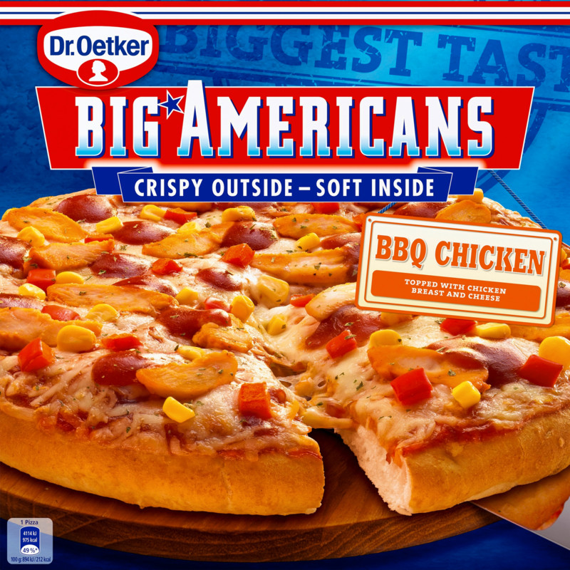 Een afbeelding van Dr. Oetker Big americans pizza bbq chicken