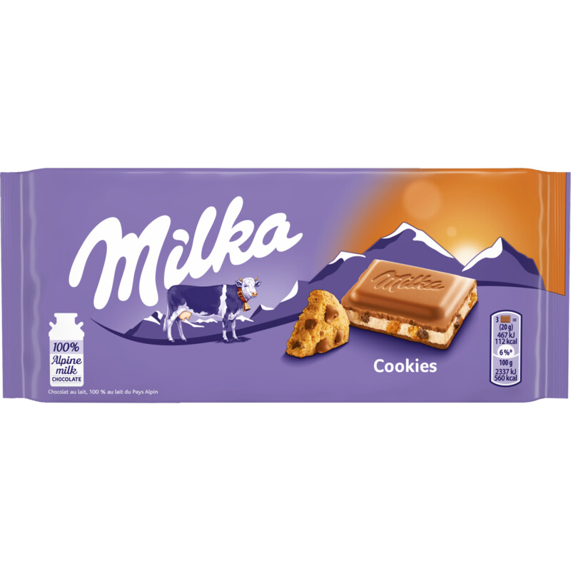 Milka Reep melk cookies