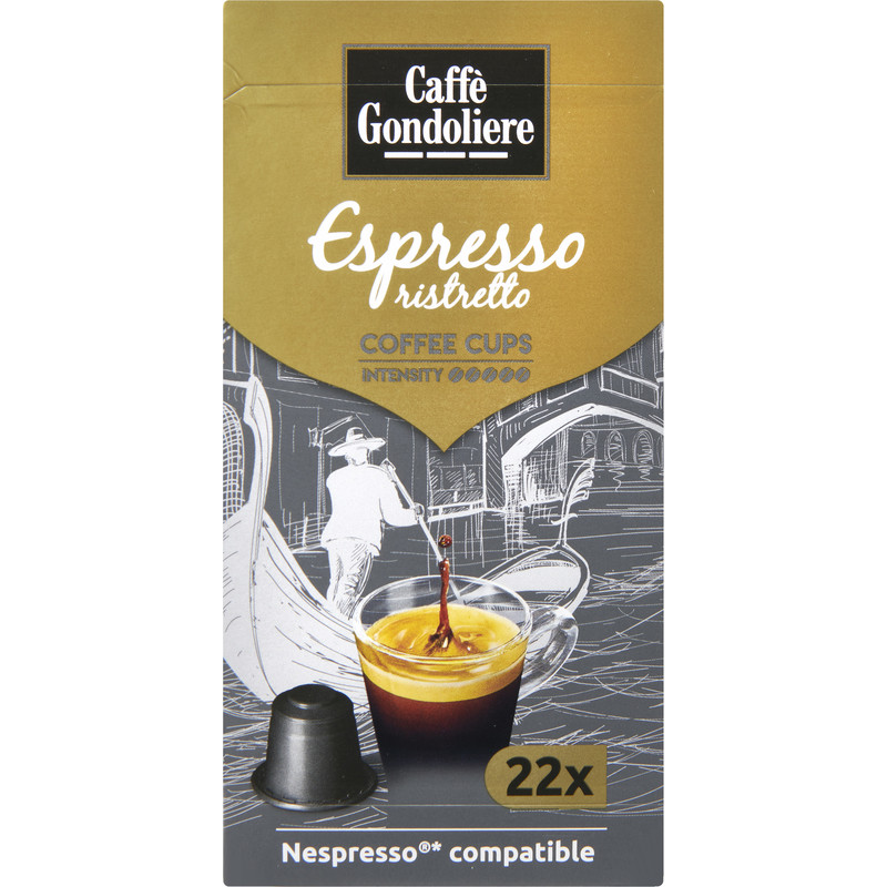 Een afbeelding van Caffé Gondoliere Espresso ristretto coffee cups