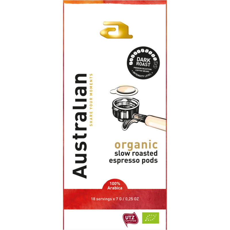 Australian Organic slow roasted espresso pods reserveren Albert Heijn
