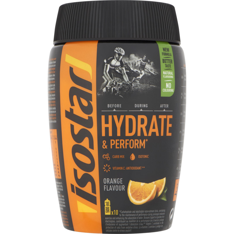 Een afbeelding van Isostar Hydrate & perform sportdrink orange