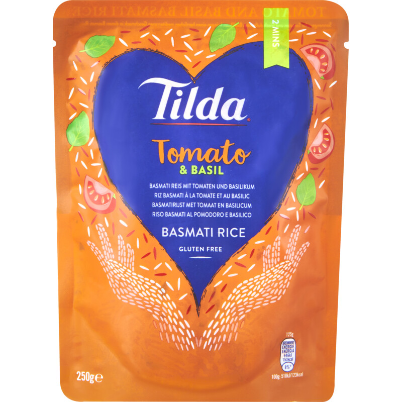 Een afbeelding van Tilda Basmati rijst TOMATO & BASIL