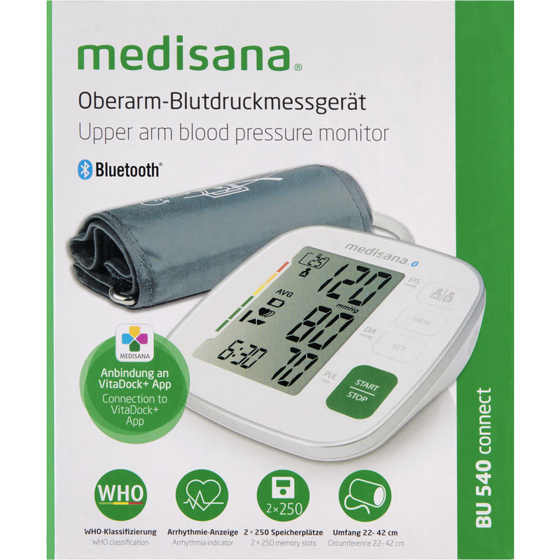 Onweersbui aanraken rijstwijn Medisana Bovenarmbloeddrukmeter BU 540 bestellen | Albert Heijn