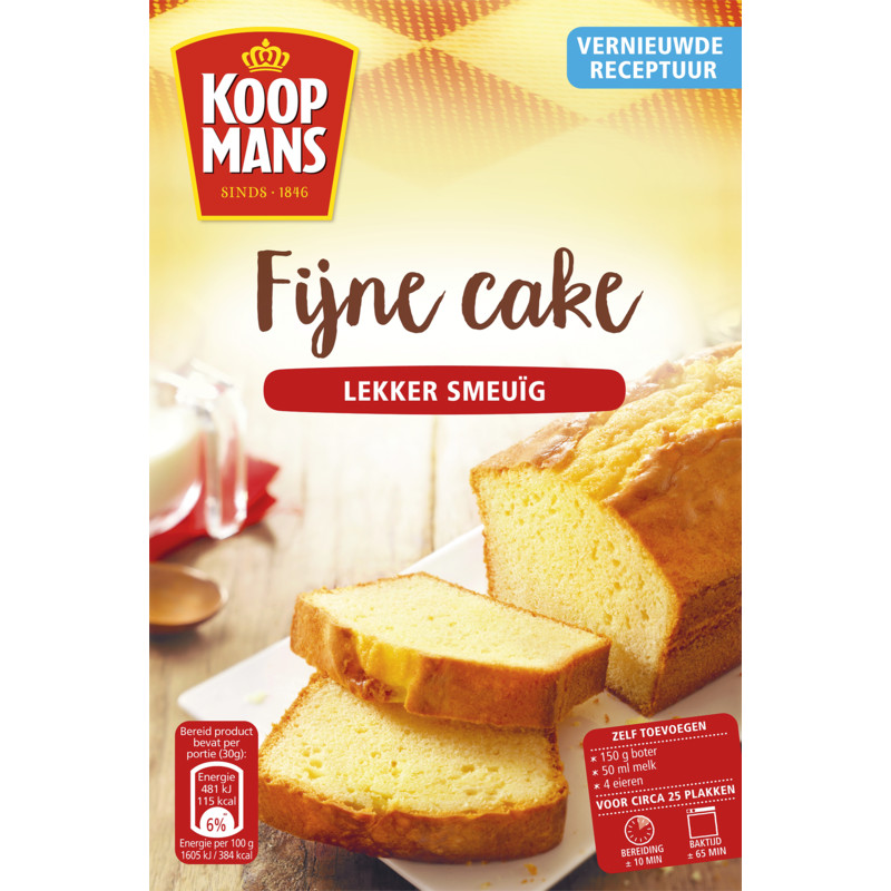 Een afbeelding van Koopmans Mix voor fijne cake