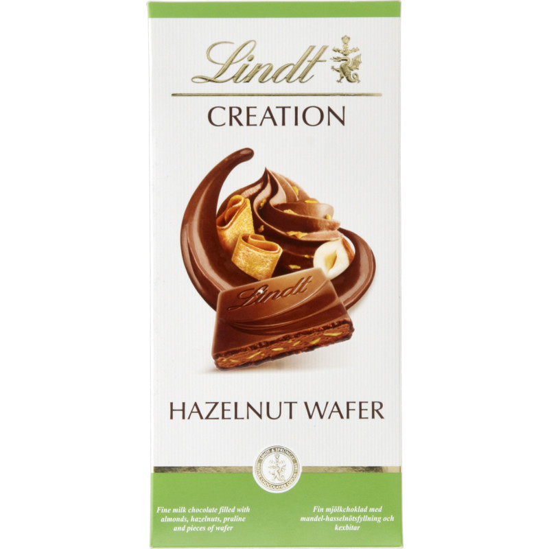 Een afbeelding van Lindt Creation milk hazelnut wafer