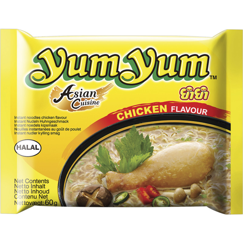 Een afbeelding van Yum Yum Chicken flavour instant noodles