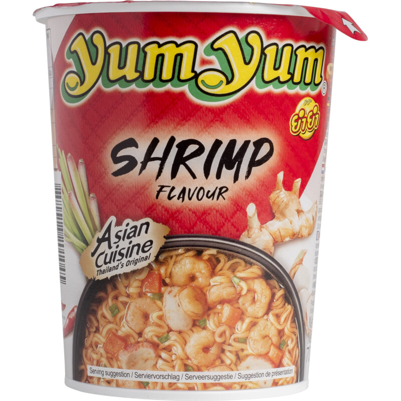 Een afbeelding van Yum Yum Shrimp flavour instant noodles