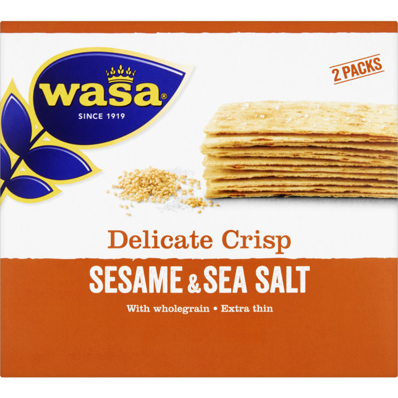 Een afbeelding van Wasa Delicate thin crisp sesame & seasalt
