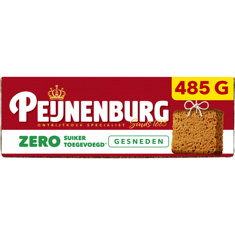 Een afbeelding van Peijnenburg Ontbijtkoek zero gesneden