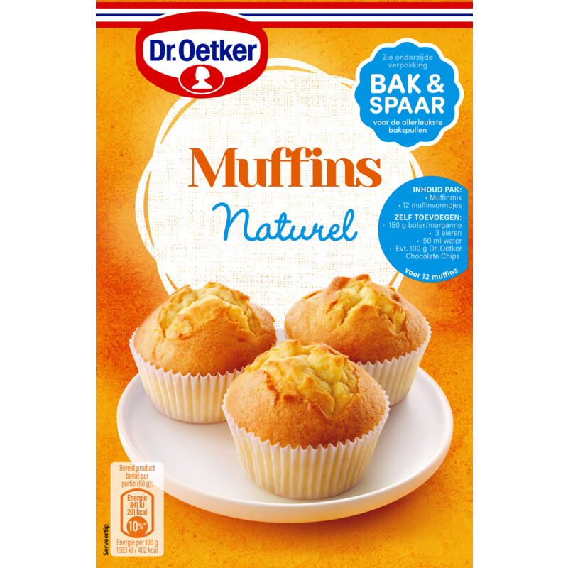 Dr. Oetker Mix voor muffins naturel bestellen Heijn