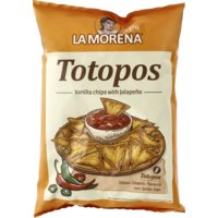 Een afbeelding van La Morena Tortilla chips met jalapeno smaak
