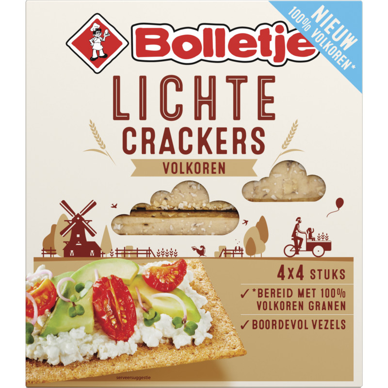 Een afbeelding van Bolletje Lichte crackers volkoren