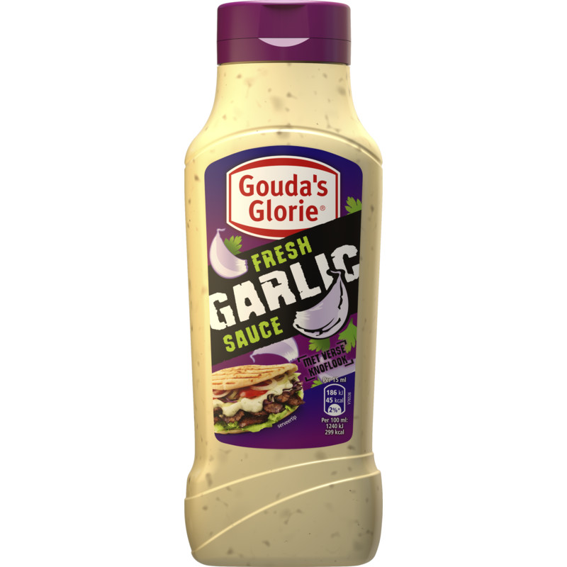Een afbeelding van Gouda's Glorie Fresh Garlic saus