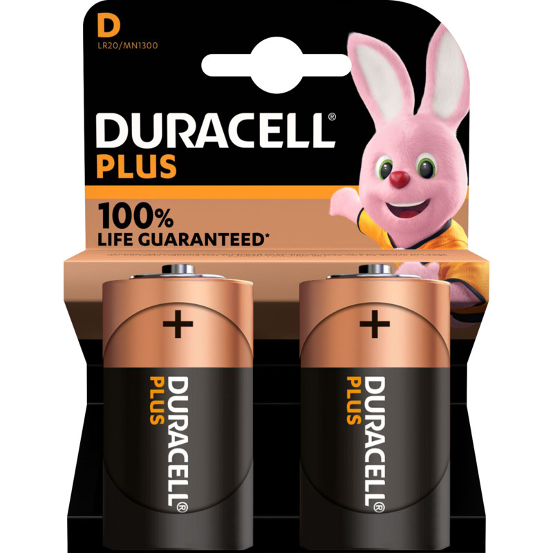 Een afbeelding van Duracell Plus d alkaline batterijen